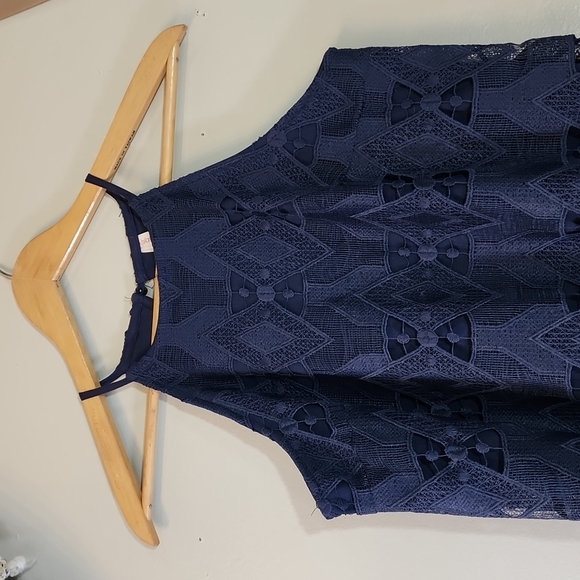 Xhilaration Blue Lace Dress - Picture 2 of 5